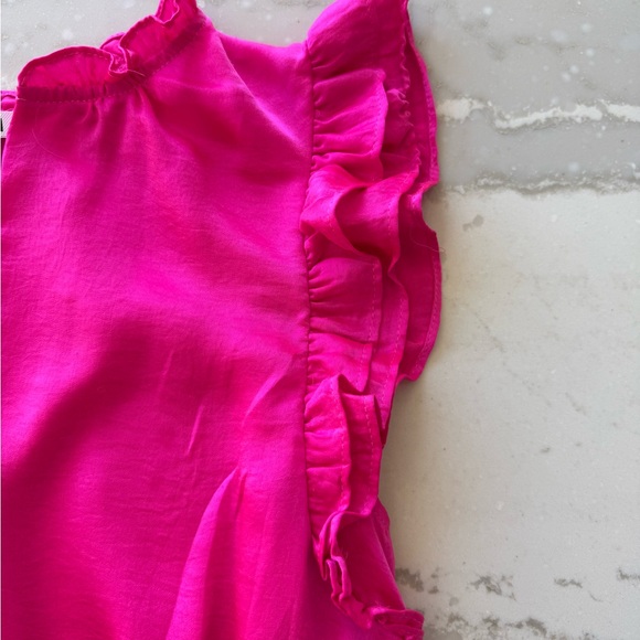 Fuchsia Ruffle Casual Dress - Picture 6 of 7